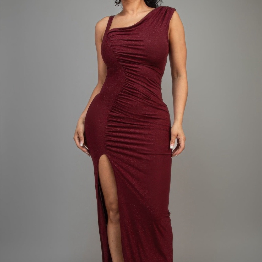 Glitter Slitted Dress